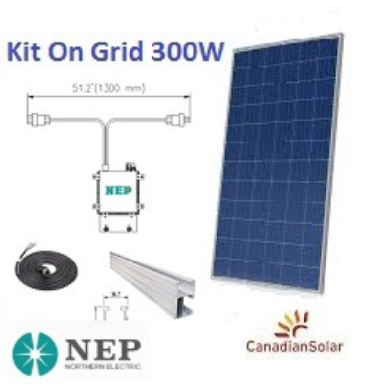 Kit Microinversor solar On Grid 300W NEP